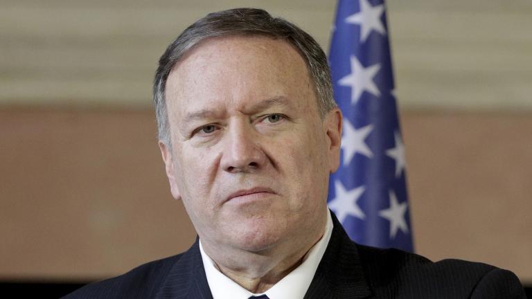 U.S. Secretary of State Mike Pompeo meets the media in Rome, Wednesday, Oct. 2, 2019. (AP Photo / Andrew Medichini)
