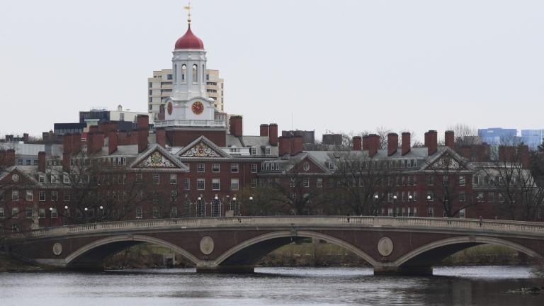 Harvard University on Tuesday, April 15, 2025, in Cambridge, Mass. (AP Photo/Charles Krupa, File)