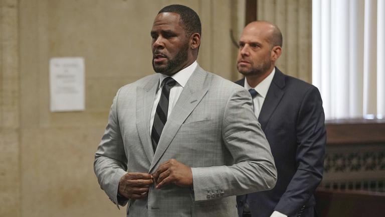 In this June 6, 2019 file photo, singer R. Kelly appears at a court hearing before Judge Lawrence Flood in Chicago. (E. Jason Wambsgans / Chicago Tribune via AP, Pool)