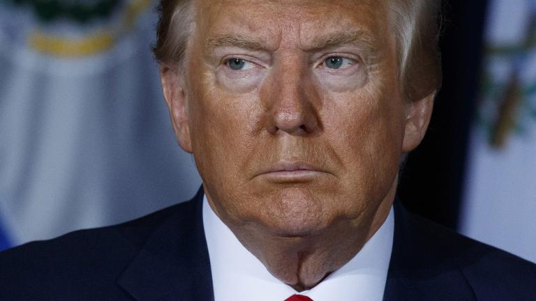 President Donald Trump listens during a multilateral meeting on Venezuela at the InterContinental New York Barclay hotel during the United Nations General Assembly, Wednesday, Sept. 25, 2019, in New York. (AP Photo / Evan Vucci)