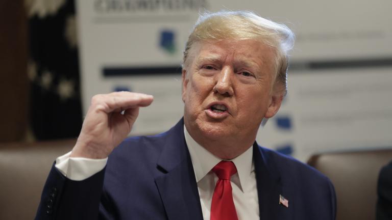In this Oct. 21, 2019 file photo, President Donald Trump speaks during a Cabinet meeting in the Cabinet Room of the White House. (AP Photo / Pablo Martinez Monsivais, File)