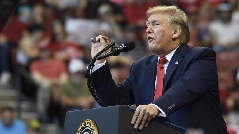 President Donald Trump speaks at a campaign rally in Sunrise, Fla., Tuesday, Nov. 26, 2019. (AP Photo / Susan Walsh)