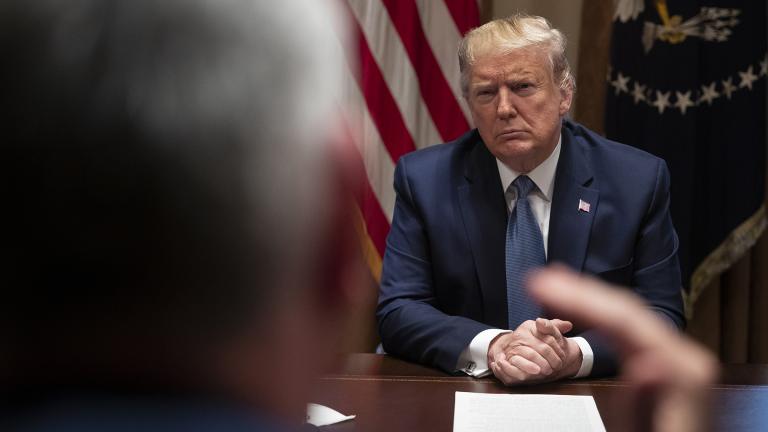 President Donald Trump listens during a roundtable with governors on government regulations in the Cabinet Room of the White House, Monday, Dec. 16, 2019, in Washington. (AP Photo / Evan Vucci)