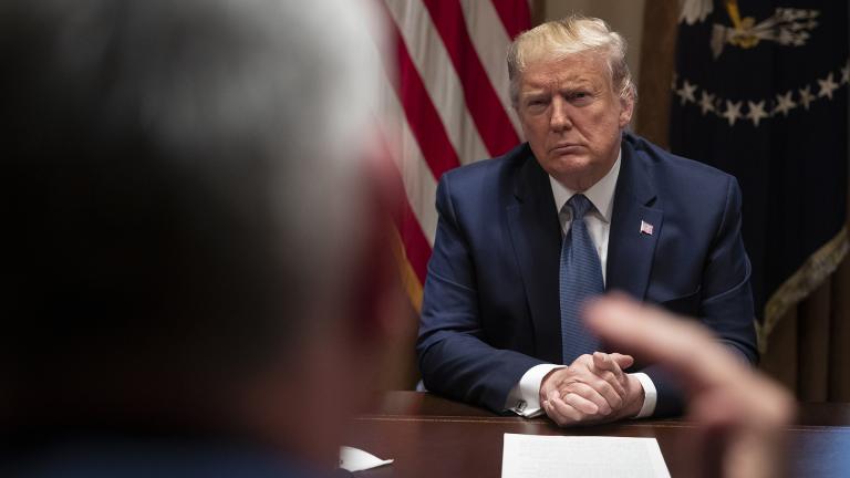 President Donald Trump listens during a roundtable with governors on government regulations in the Cabinet Room of the White House, Monday, Dec. 16, 2019, in Washington. (AP Photo / Evan Vucci) President Donald Trump listens during a roundtable with governors on government regulations in the Cabinet Room of the White House, Monday, Dec. 16, 2019, in Washington. (AP Photo / Evan Vucci)