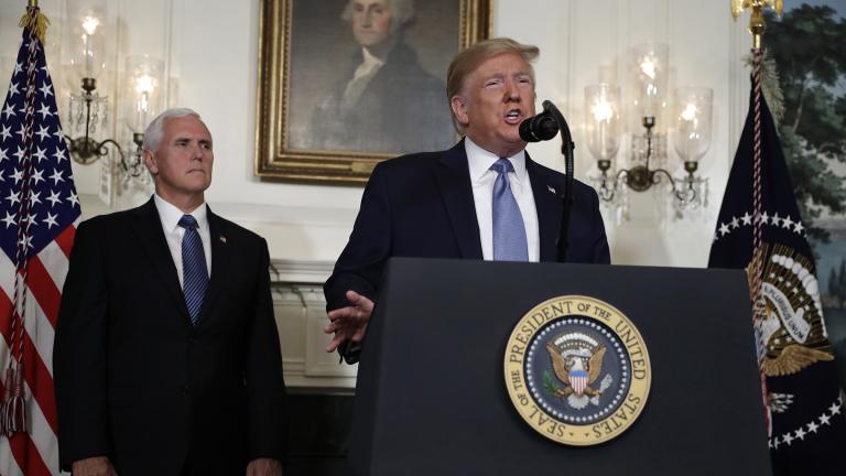 President Donald Trump speaks about the mass shootings in El Paso, Texas, and Dayton, Ohio, in the Diplomatic Reception Room of the White House on Monday, Aug. 5, 2019, in Washington. (AP Photo / Evan Vucci) President Donald Trump speaks about the mass shootings in El Paso, Texas, and Dayton, Ohio, in the Diplomatic Reception Room of the White House on Monday, Aug. 5, 2019, in Washington. (AP Photo / Evan Vucci)
