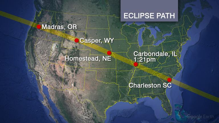 Save the Date: One Year Until Total Solar Eclipse Sweeps US, Will Hit  Illinois, Chicago News