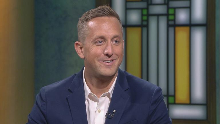 Aaron Lawlor appears on “Chicago Tonight” on Sept. 24, 2019.