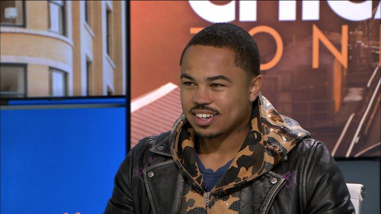 Adamn Killa appears on "Chicago Tonight" on Nov. 26, 2025. (WTTW News)