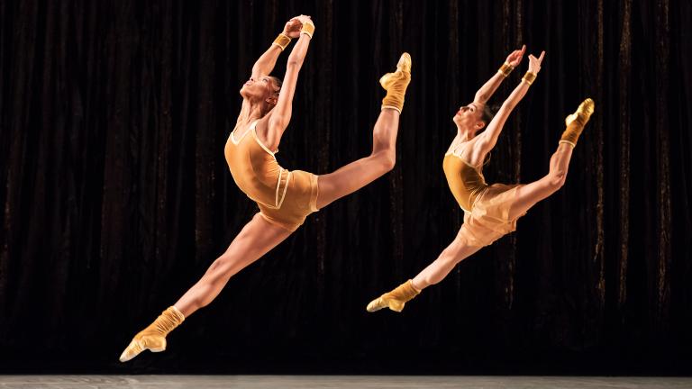 Alvin Ailey American Dance Theater in Twyla Tharp’s “The Golden Section” (Photo by Paul Kolnik)