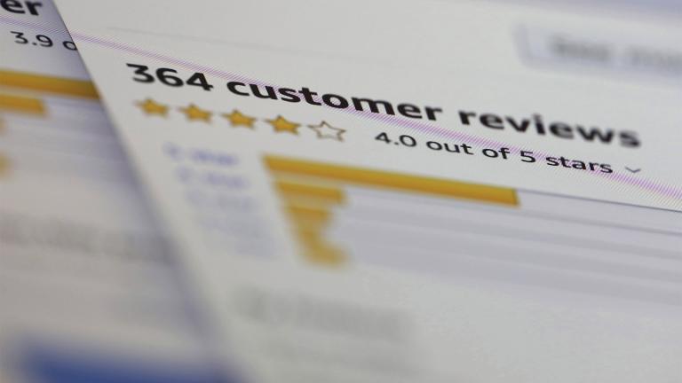 In this April 17, 2019, file photo online customer reviews for a product are displayed on a computer in New York. (AP Photo / Jenny Kane, File)
