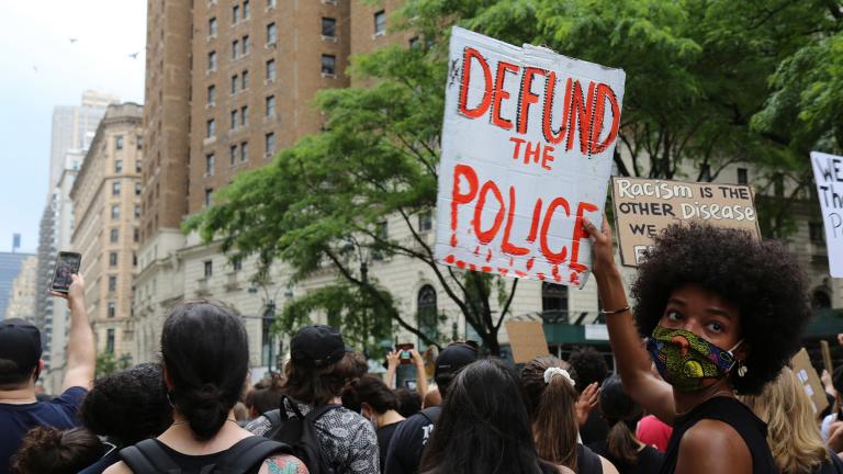 Protesters march Saturday, June 6, 2020, in New York. Demonstrations continue across the United States in protest of racism and police brutality, sparked by the May 25 death of George Floyd in police custody in Minneapolis. (AP Photo / Ragan Clark)
