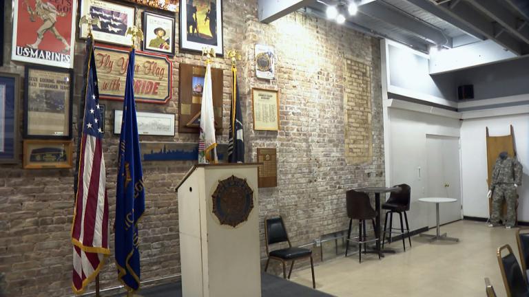 The Tattler Post in Lincoln Square is the temporary home of Jason Vazquez Post 939.  (WTTW News)