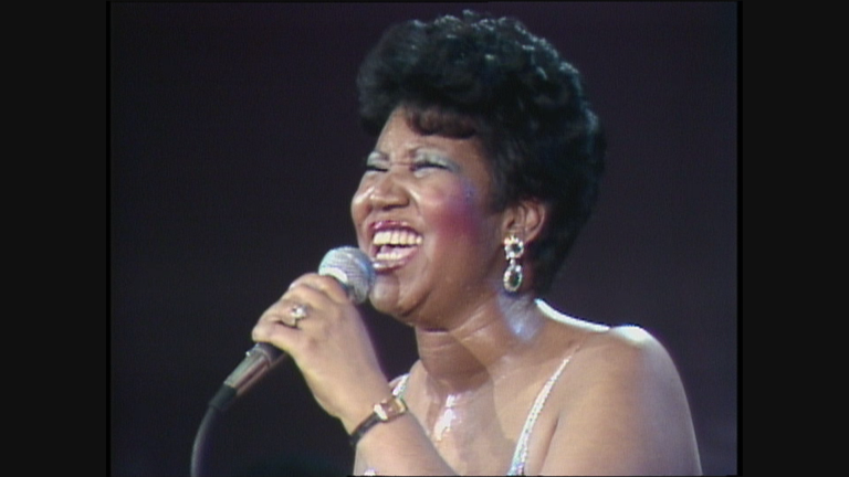 Aretha Franklin performs in a 1985 WTTW production of “Soundstage.”