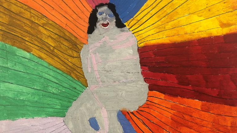 Colorful work fills the gallery at the Design Museum of Chicago in a group exhibition called “Community on the Make: Arts of Life 2000-2025.” (Marc Vitali / WTTW News)