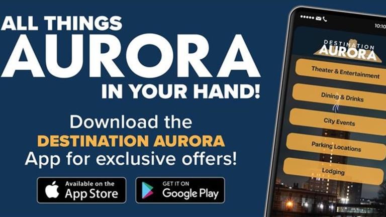 A promotional image for the Destination Aurora app. (Credit: City of Aurora) 