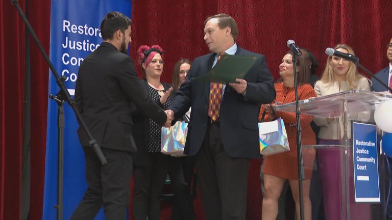 A graduation program for the Avondale Restorative Justice Community Court. (WTTW News)