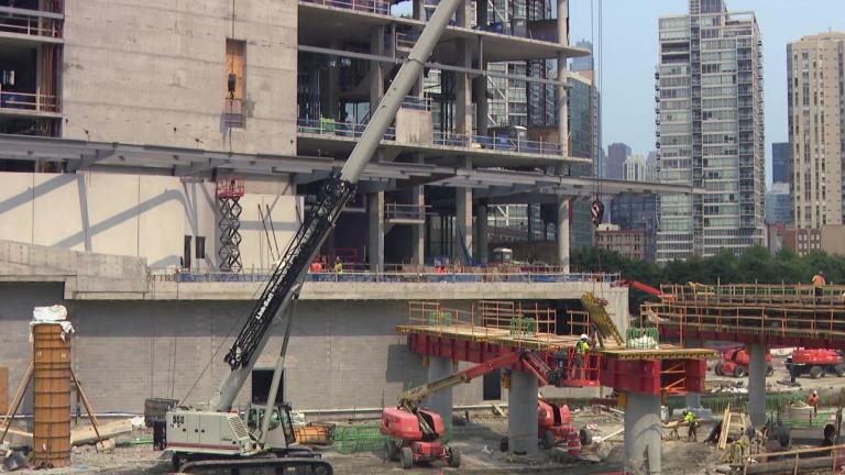 Bally’s is slowing construction on parts of its $1.7 billion casino and entertainment complex in River West. (WTTW News)