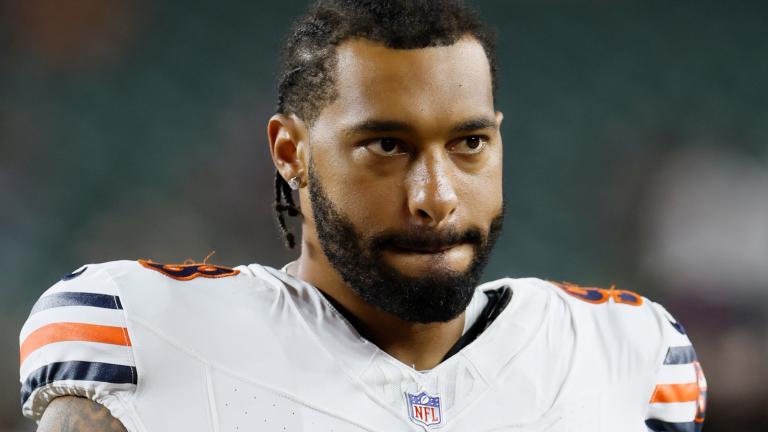 Chicago Bears defensive lineman Montez Sweat leaves the field after an NFL preseason football game against the Cincinnati Bengals in Cincinnati, Aug. 22, 2026. (AP Photo / Jay LaPrete, File)