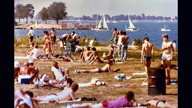  The Belmont Rocks were a limestone stretch of the lakefront where Chicago’s LGBTQ community started gathering in the 1960s. (Courtesy Owen Keehnen)