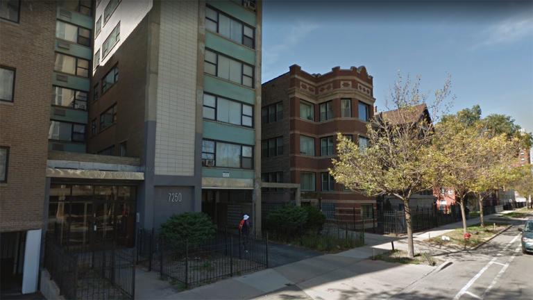 The apartment complex at 7250 S. South Shore Drive was one of dozens of properties purchased by the Ohio-based Better Housing Foundation. (Google Street View)