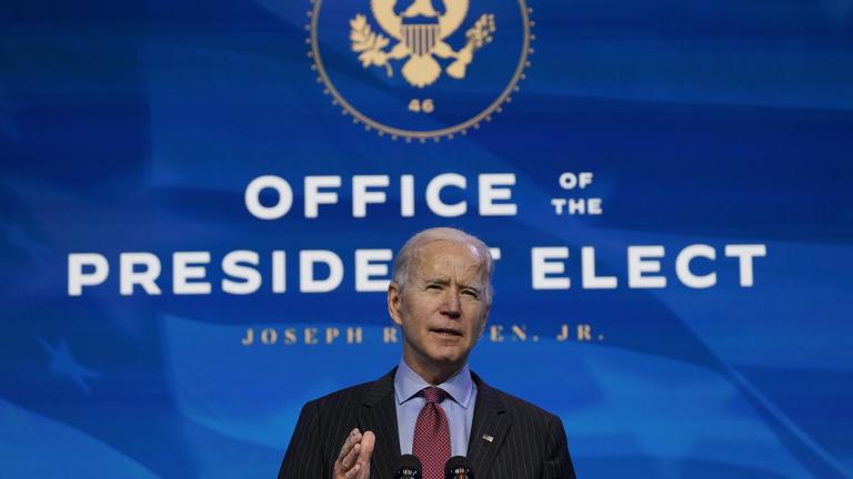 President-elect Joe Biden speaks during an event at The Queen theater in Wilmington, Del., Friday, Jan. 8, 2021, to announce key administration posts. (AP Photo / Susan Walsh)