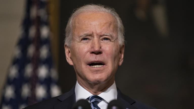 President Joe Biden delivers remarks on climate change and green jobs, in the State Dining Room of the White House, Wednesday, Jan. 27, 2021, in Washington. (AP Photo / Evan Vucci)