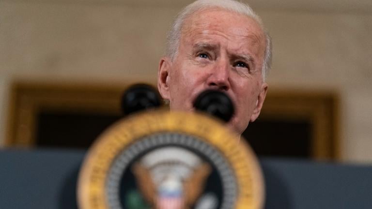President Joe Biden speaks about the economy in the State Dinning Room of the White House, Friday, Feb. 5, 2021, in Washington. (AP Photo / Alex Brandon)