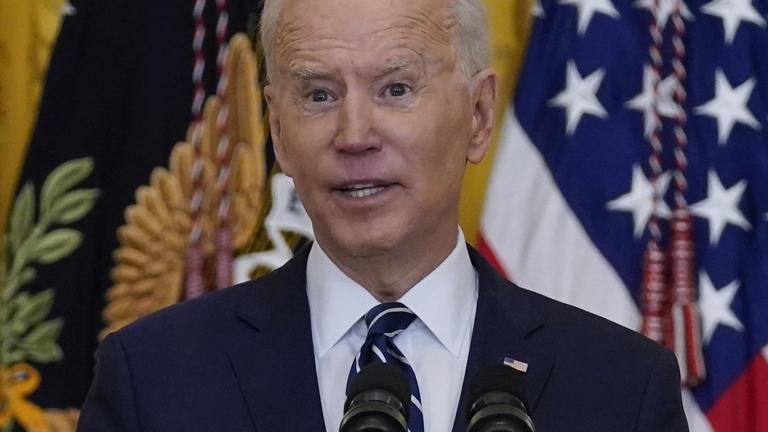 President Joe Biden speaks during a news conference in the East Room of the White House, Thursday, March 25, 2021, in Washington. (AP Photo / Evan Vucci)