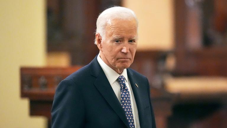 FILE - President Joe Biden walks after speaking during an interfaith prayer service for the victims of the deadly New Years truck attack, in New Orleans, Jan. 6, 2025. (AP Photo / Gerald Herbert, File)