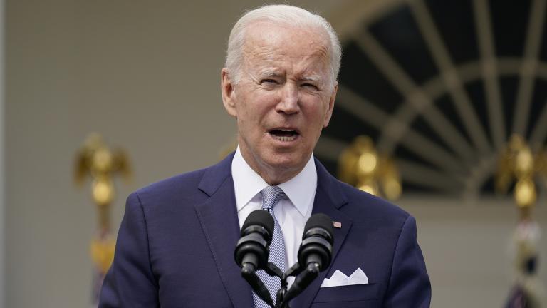 President Joe Biden speaks in the Rose Garden of the White House in Washington, Monday, April 11, 2022. (AP Photo / Carolyn Kaster)