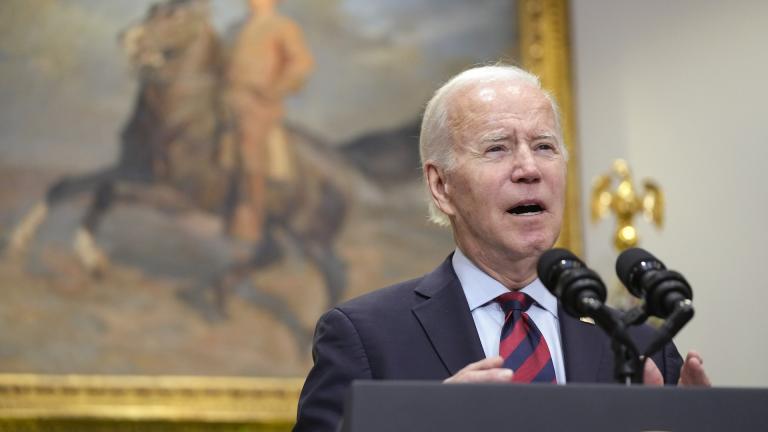 President Joe Biden speaks before signing H.J.Res.100, a bill that aims to avert a freight rail strike, in the Roosevelt Room at the White House, Friday, Dec. 2, 2022, in Washington. Themeasure passed Thursday by the Senateand Wednesday by the House binds rail companies and workers to a proposed settlement that was reached between the rail companies and union leaders in September. (AP Photo/Manuel Balce Ceneta)