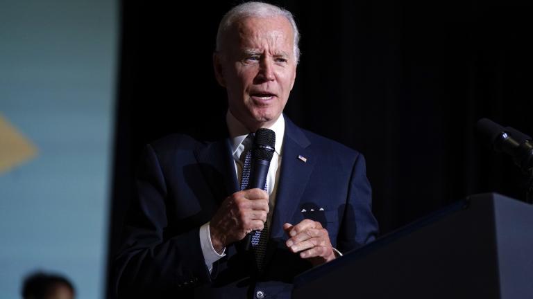 President Joe Biden speaks about student loan debt relief at Delaware State University, Friday, Oct. 21, 2022, in Dover, Del. (AP Photo/Evan Vucci)