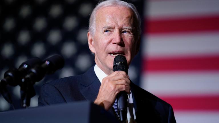 President Joe Biden speaks about student loan debt relief at Delaware State University, Friday, Oct. 21, 2022, in Dover, Del. (AP Photo / Evan Vucci)