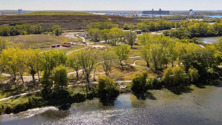An aerial image of Big Marsh Park. (Courtesy of Friends of Big Marsh)