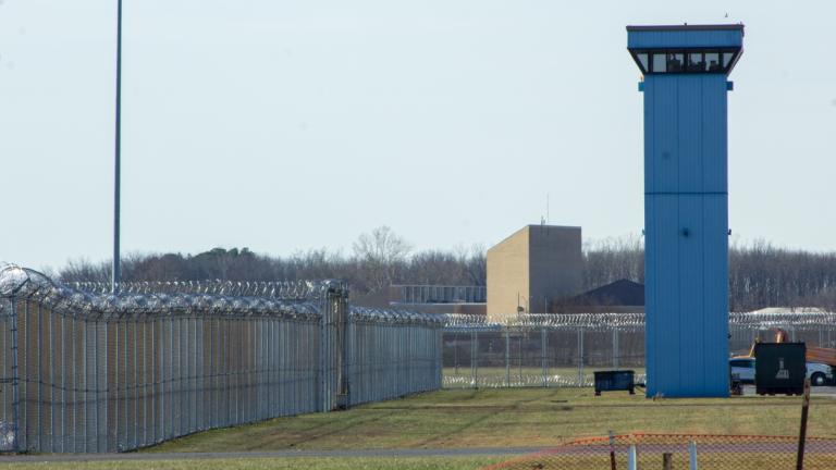 Big Muddy River Correctional Center in Ina, Ill., houses about 120 men who are deemed sexually dangerous people by psychiatrists. The men are not convicted of a crime but are held indefinitely at the prison to receive treatment. (Blair Paddock / WTTW News)