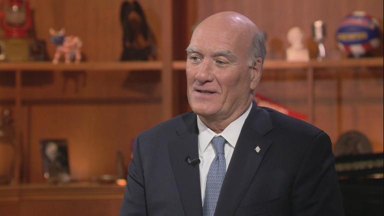 Former U.S. Commerce Secretary and White House chief of staff Bill Daley appears on “Chicago Tonight” on Sept. 17, 2018.