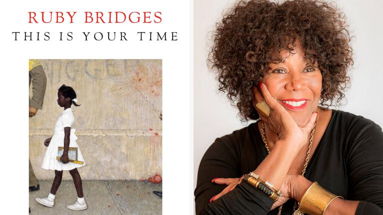 This combination photo shows the book cover for "This Is Your Time," left, and a portrait of the author Ruby Bridges. (Random House via AP)