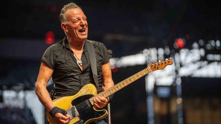 Bruce Springsteen performs in Copenhagen, Denmark, in July 2023. (Rob Demartin)