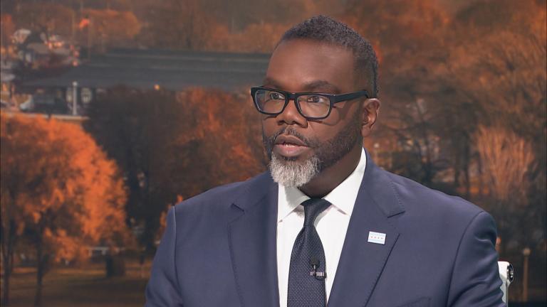 Mayor Brandon Johnson appears on “Chicago Tonight” on Oct. 8, 2024. (WTTW News)