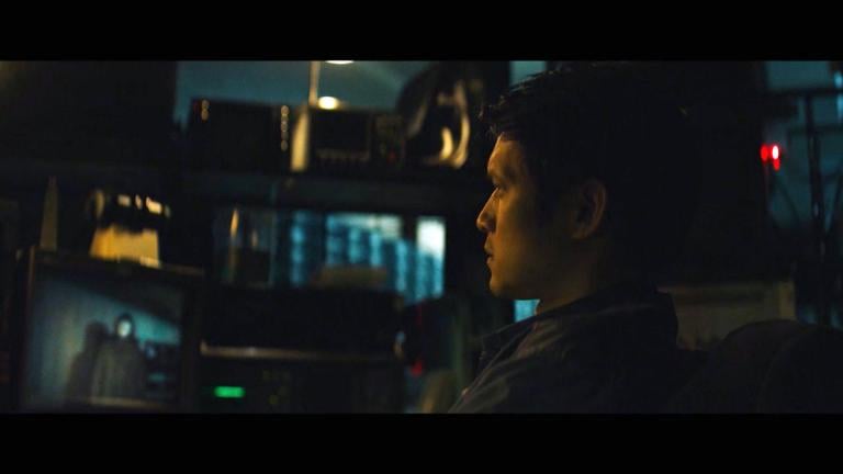 Harry Shum Jr. plays AV tech whiz James in “Broadcast Signal Intrusion” (Courtesy Dark Sky Films)