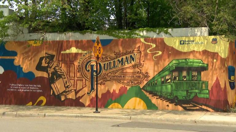 A mural in the Pullman community is pictured in a file photo. (WTTW News)