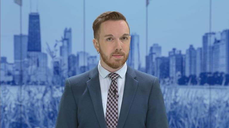 Nick Blumberg hosts the May 12, 2025, episode of "Chicago Tonight." (WTTW News)