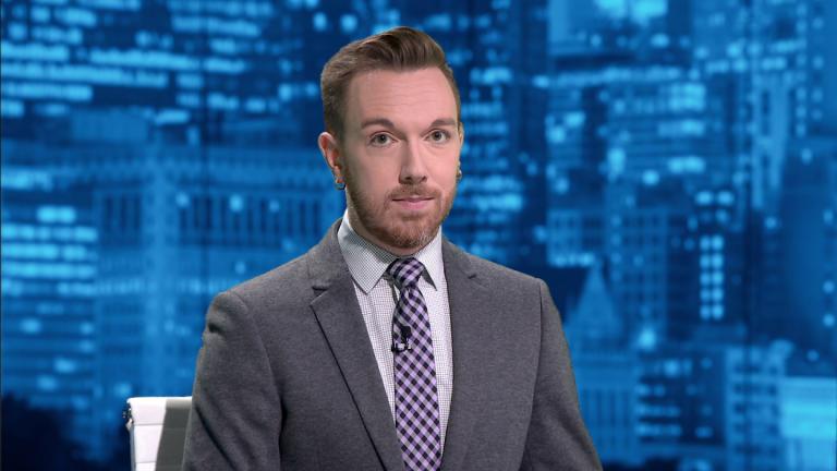 Nick Blumberg hosts the Oct. 16, 2025, episode of "Chicago Tonight." (WTTW News)