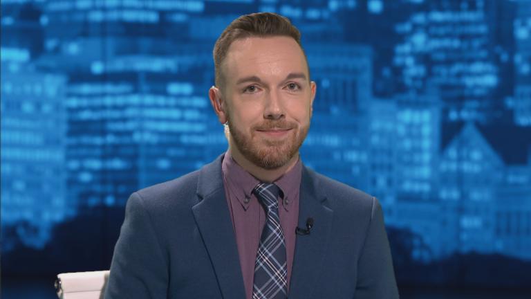 Nick Blumberg hosts "Chicago Tonight" on Dec. 23, 2024. (WTTW News)