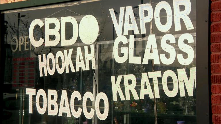 A store window is pictured in a file photo. (WTTW News)