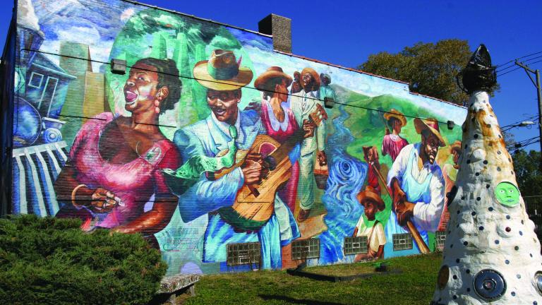 The 50x50 Neighborhood Arts Project aims to bring more public art to all of Chicago's neighborhoods, including murals like this one in Bronzeville. (Courtesy of the City of Chicago)