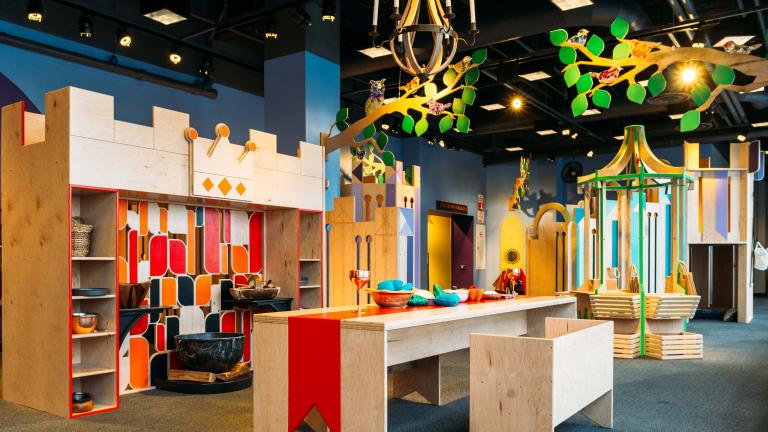 The exhibition “Once Upon a Castle” avoids imposing gender stereotypes and norms onto children. (Courtesy of Chicago Children's Museum)