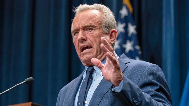 FILE - Health and Human Services Secretary Robert F. Kennedy Jr. speaks during a news conference on the Autism report by the CDC at the Hubert Humphrey Building Auditorium in Washington, April 16, 2025. (AP Photo / Jose Luis Magana, file)