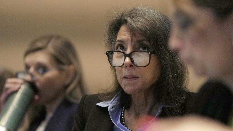 Lyn Redwood, a nurse practitioner who once ran the anti-vaccine group that Robert F. Kennedy Jr. founded, attends a meeting of the Advisory Committee on Immunization Practices at the Centers for Disease Control and Prevention in Atlanta on Thursday, June 26, 2025. (AP Photo / Shelby Lum)