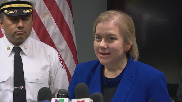 Chicago Department of Public Health Commissioner Dr. Allison Arwady speaks at a Wednesday, March 4, 2020 press conference about the novel coronavirus. (WTTW News)